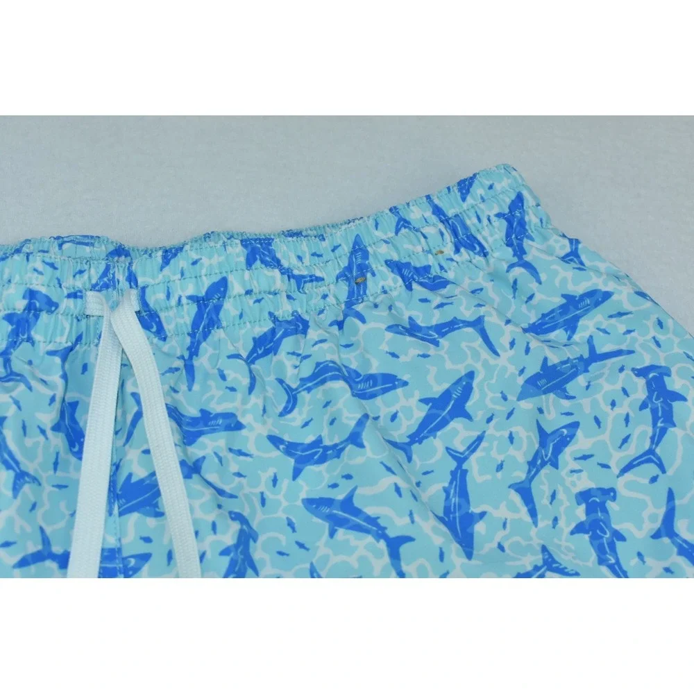 Chubbies The Shark Sides Men Shorts Size 2XL Classic Blue Drawstring Swim 7